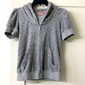 Juicy Couture zip up short sleeves hoodie
